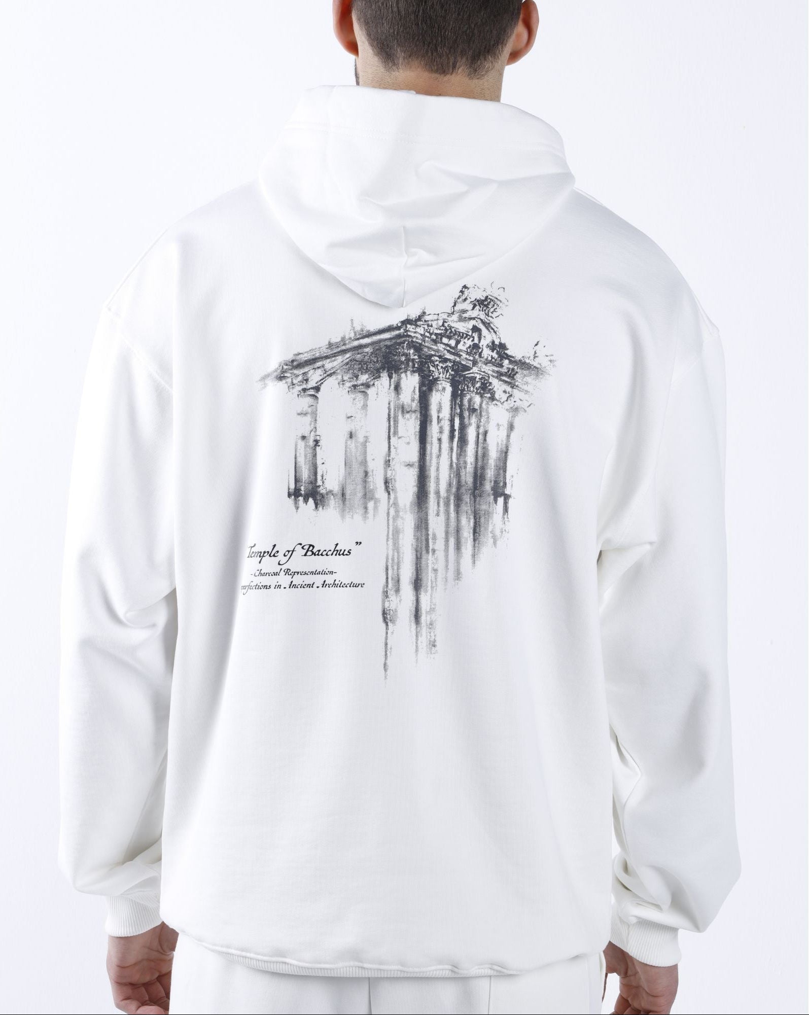 White "Temple of Bacchus" Hoodie