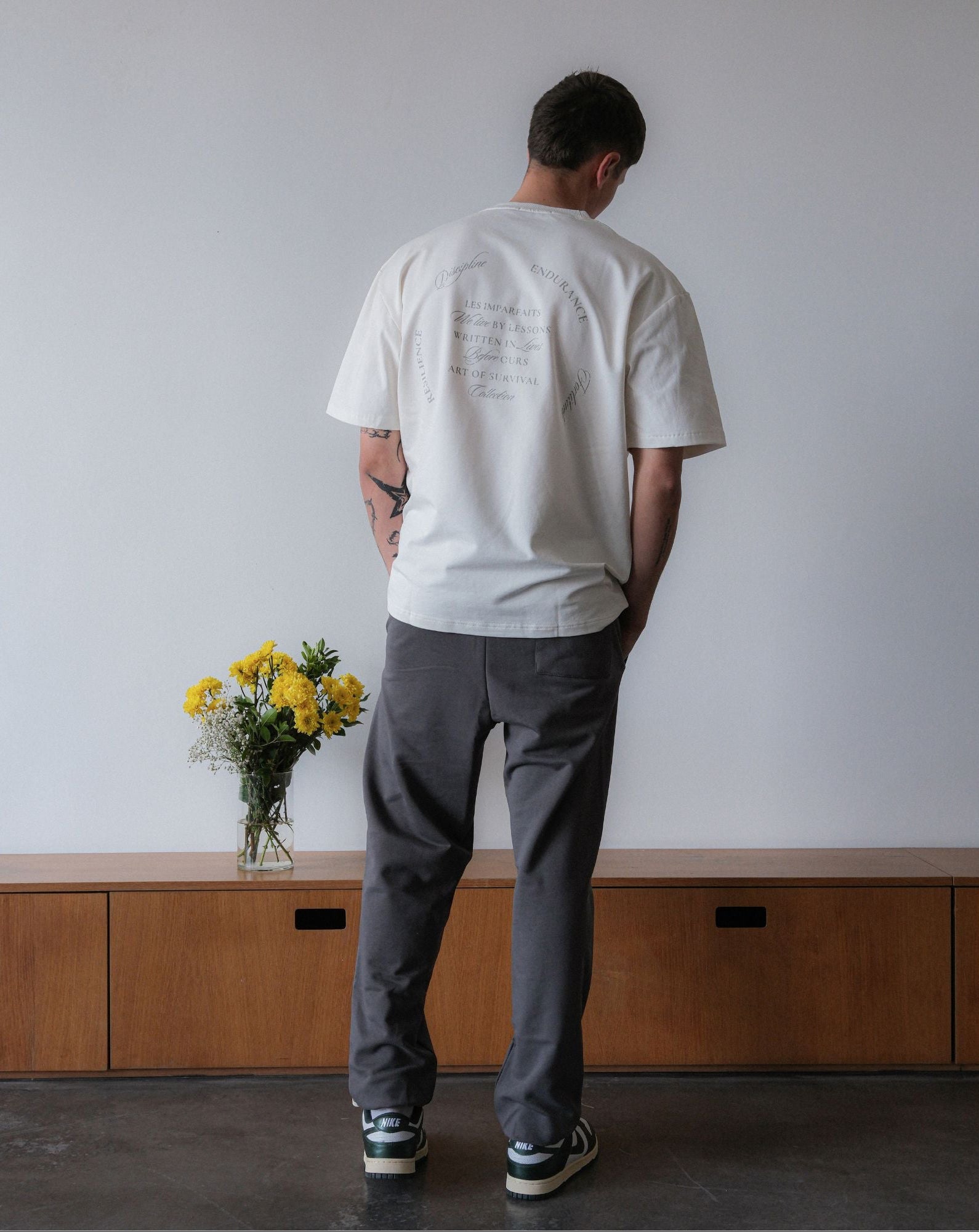 White "Lessons"  T-Shirt