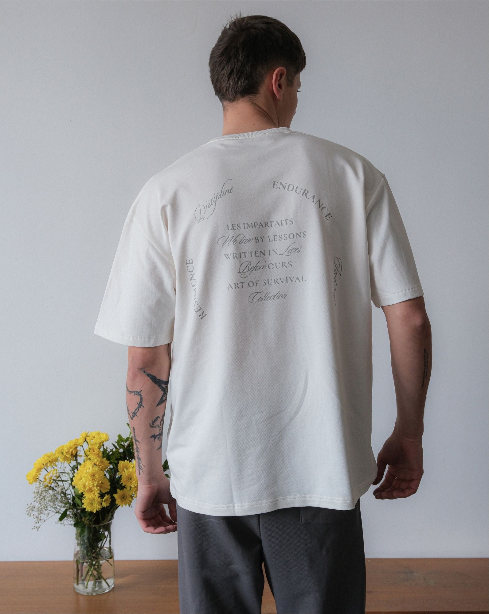 White "Lessons"  T-Shirt