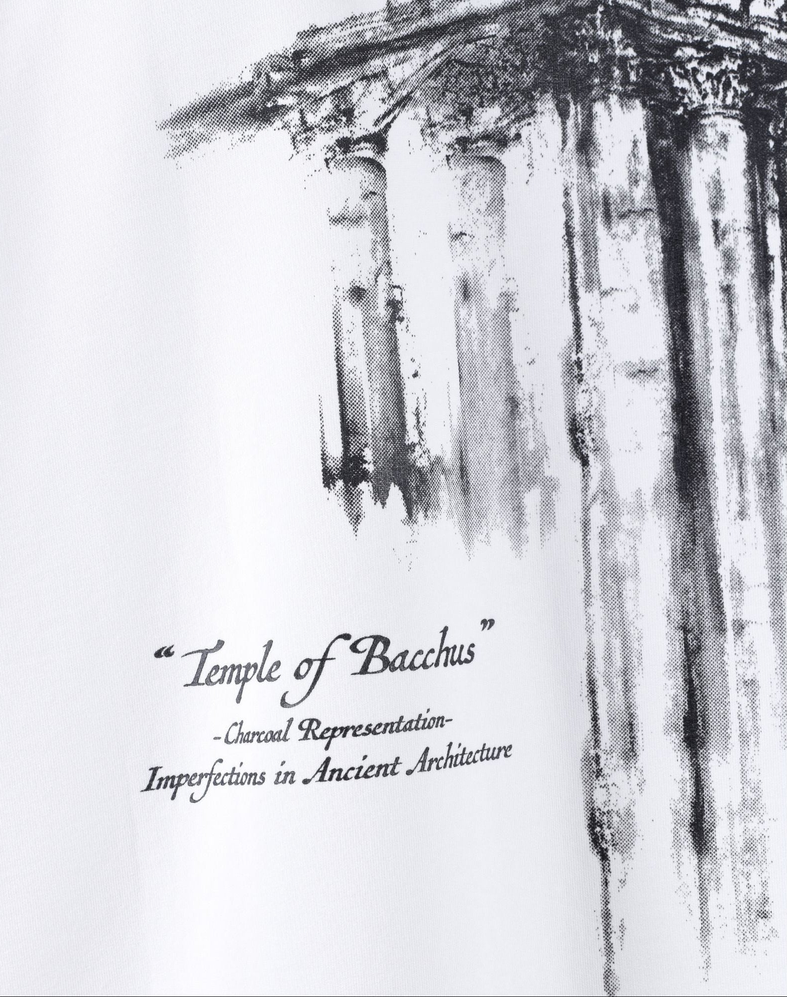 White "Temple Of Bacchus"  T-Shirt
