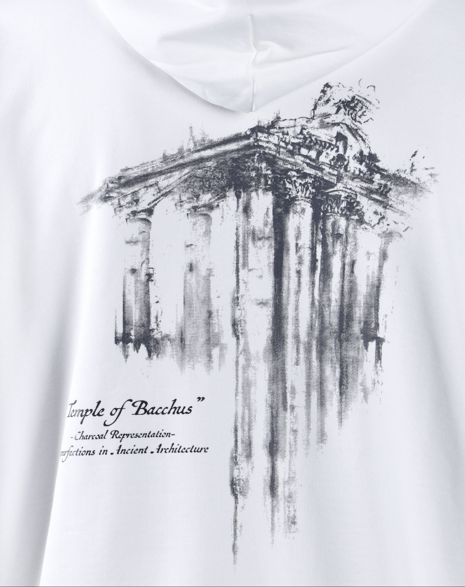 White "Temple of Bacchus" Hoodie